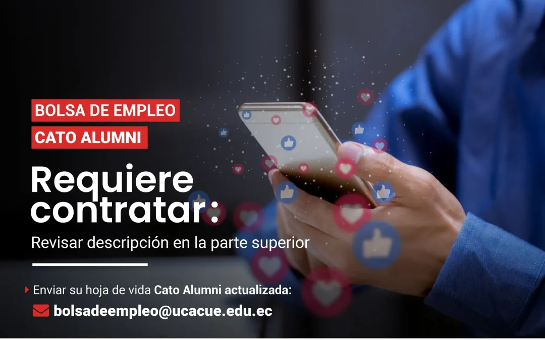 Importante Empresa de Telecomunicaciones/Internet y Televisión, requiere contratar para la ciudad de Cuenca, profesional en Diseño Gráfico, Multimedia o Marketing, Graduado/a en la Universidad Católica de Cuenca, para el cargo de Community Manager.