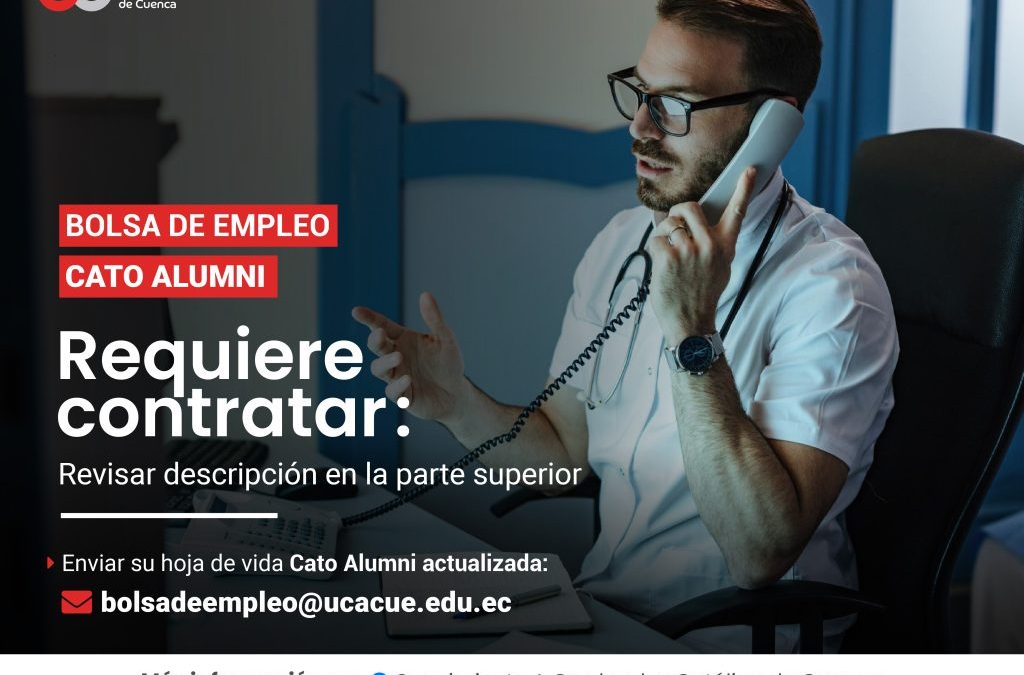 Importante Empresa líder en soluciones y servicios de alta tecnología, requiere contratar para la ciudad de Cuenca, profesional Ingeniero de Sistemas o afines