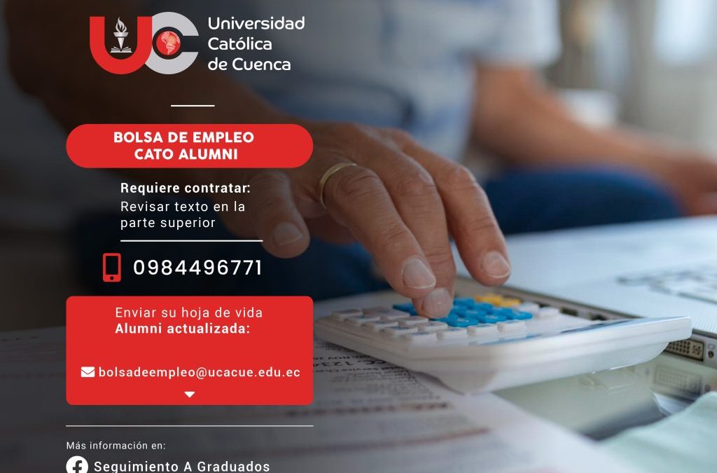 Importante Empresa de Asesoramiento Contable y Tributario, requiere contratar para la ciudad de Azogues, profesional en Contabilidad y Auditoría.