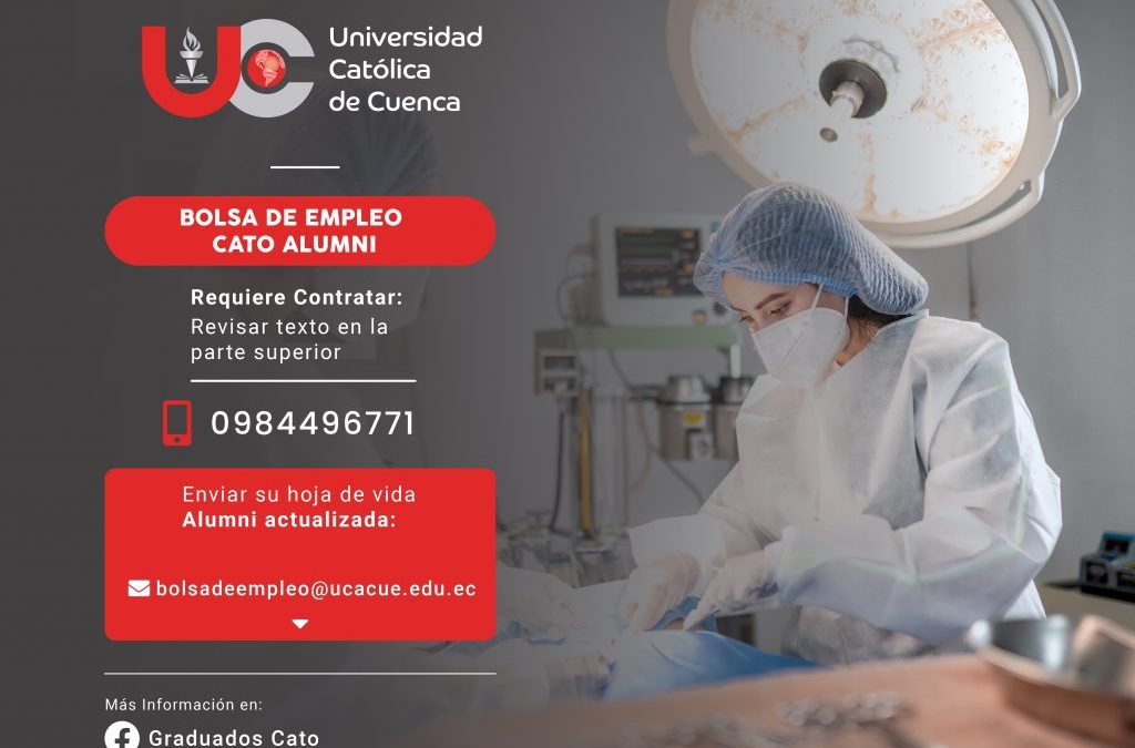 Importante Institución de Educación Superior de la ciudad de Cuenca requiere convocar a concurso para Docentes
