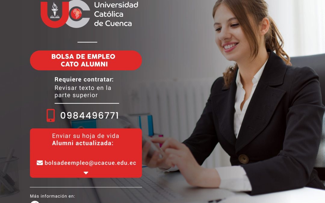 Importante Empresa de Consultoría, Asesoría y Capacitación en Minería e Industria, requiere contratar para la ciudad de Cuenca, profesional Licenciado en Educación, Graduado/a en la Universidad Católica de Cuenca, para el cargo de Coordinador Académico.